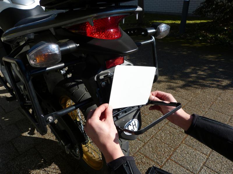 EASYKLICK Kennzeichenhalter Moto Schwarz Für Nummernschild