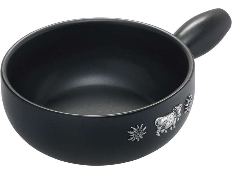 Kuhn Rikon Käsefondue-Set Induktion Alpina 8 Teile, Schwarz Käsefondue-Set für 4-6 Personen