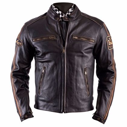 Blouson Helstons ACE - CUIR OLDIES - Marron