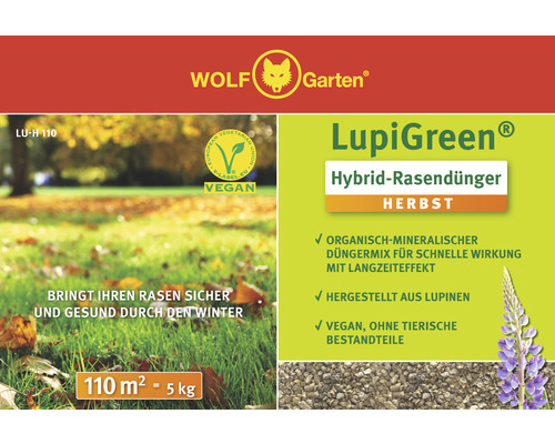 WOLF-Garten LupiGreen Herfstgazonmeststof 5 kg / 110 m² organisch-minerale meststof