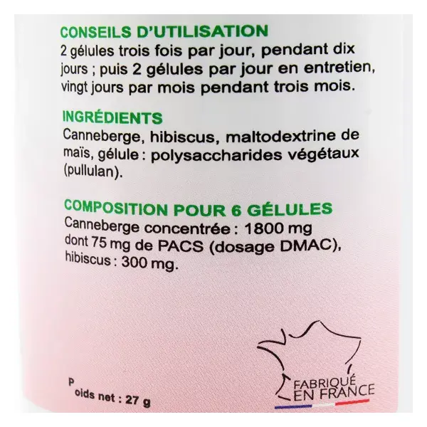 Oemine Urinary Comfort Uri Cranberry Hibiscus 60 cápsulas