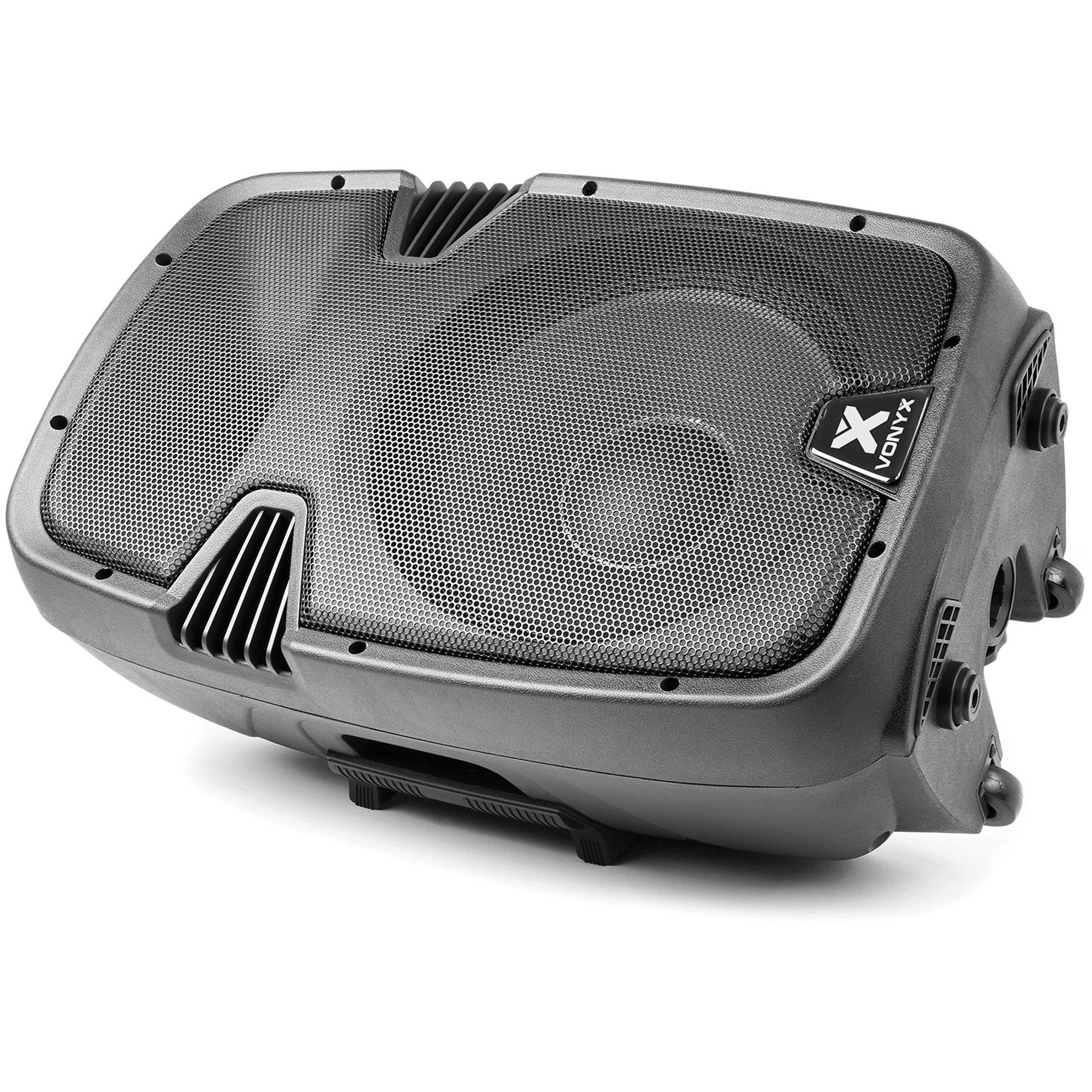 Vonyx SPJ-PA912 500W mobiele accu-speaker met twee draadloze microfoons