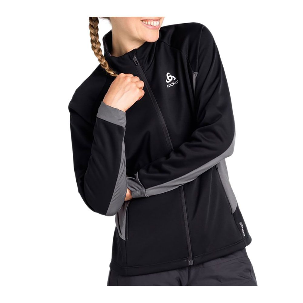 Odlo BRENSHOLMEN - Veste Femme black/new odlo graphite grey