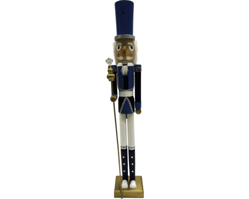 Decoratief figuur Lafiora notenkraker blauw H 85 cm