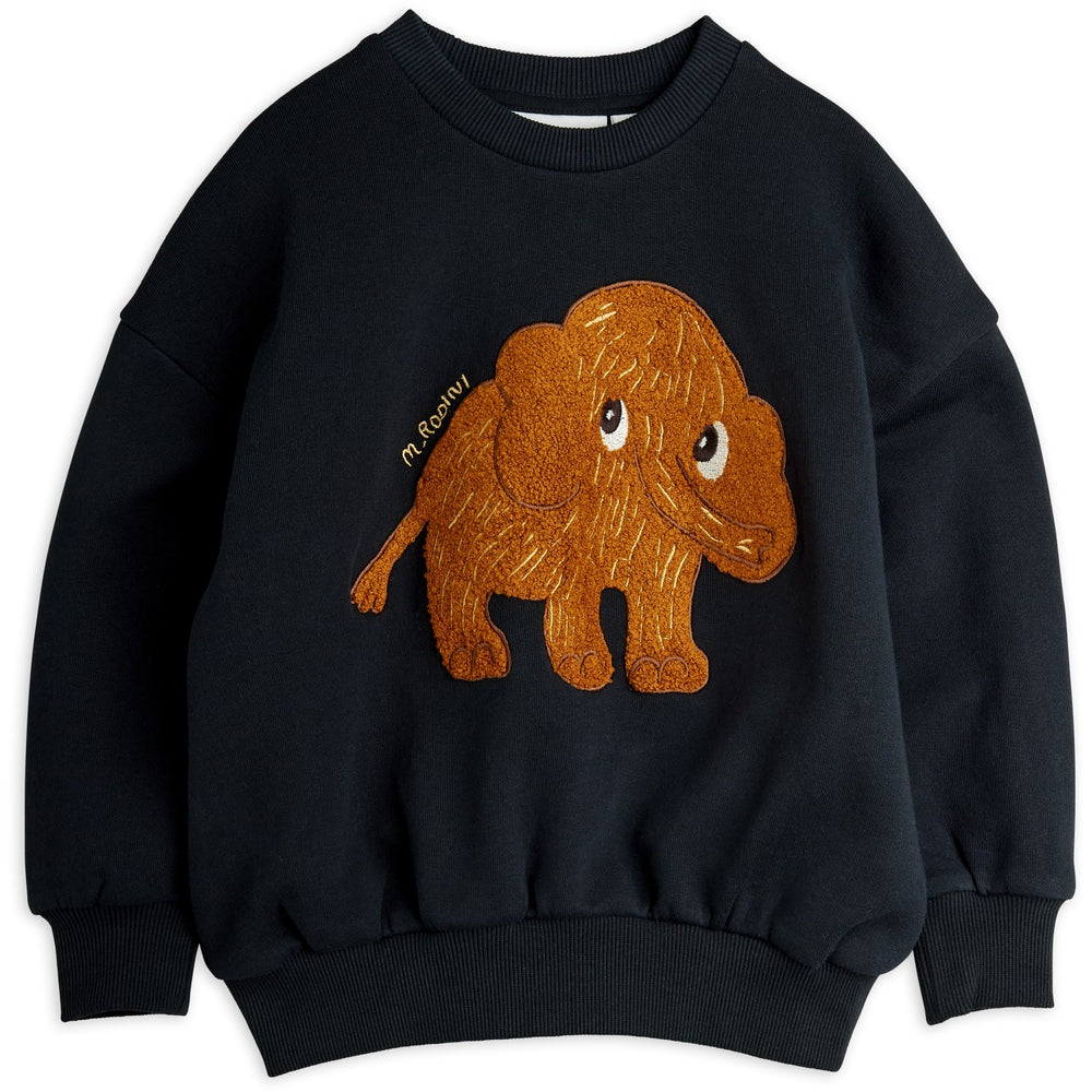 Køb Mini Rodini Black Mammoth Chenille Sweatshirt