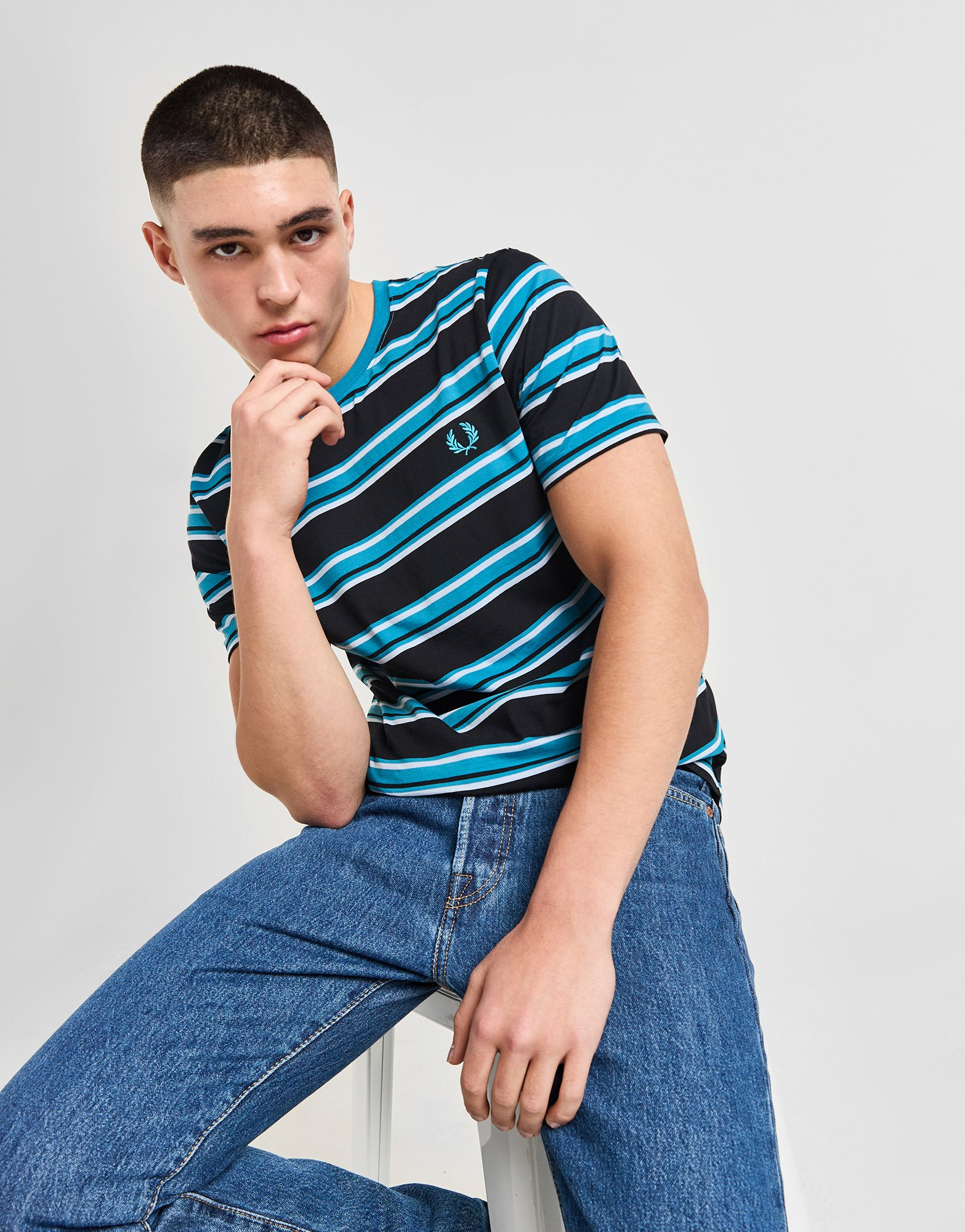 Fred Perry T-shirt Rayé Homme