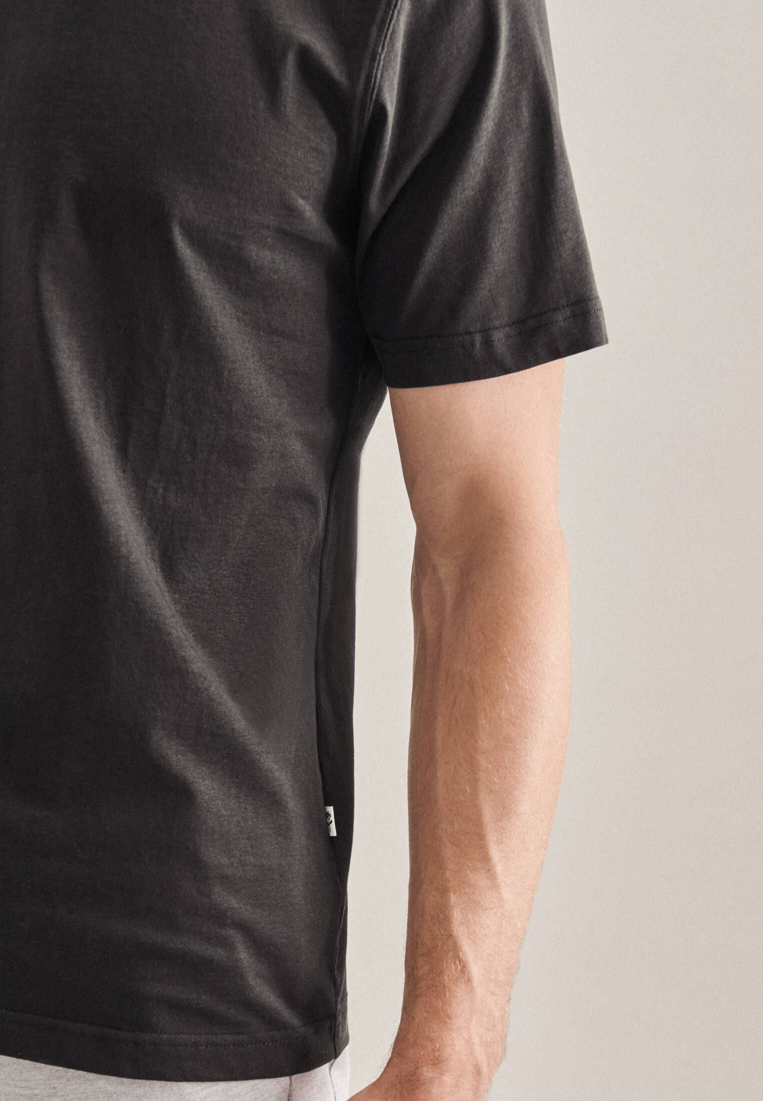 Seidensticker| Herren Pyjama Oberteil Schwarze Rose