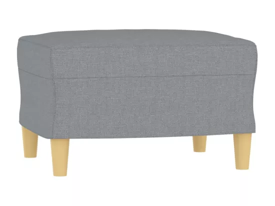 Ensemble de canapés 3 pièces avec coussins Gris clair Tissu