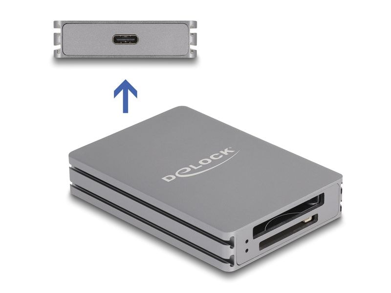 Delock Card Reader Extern 91011 USB Typ-C für SD/CFexpress Delock USB Type-C Card Reader für SD und CFexpress Typ B Speicherkarten