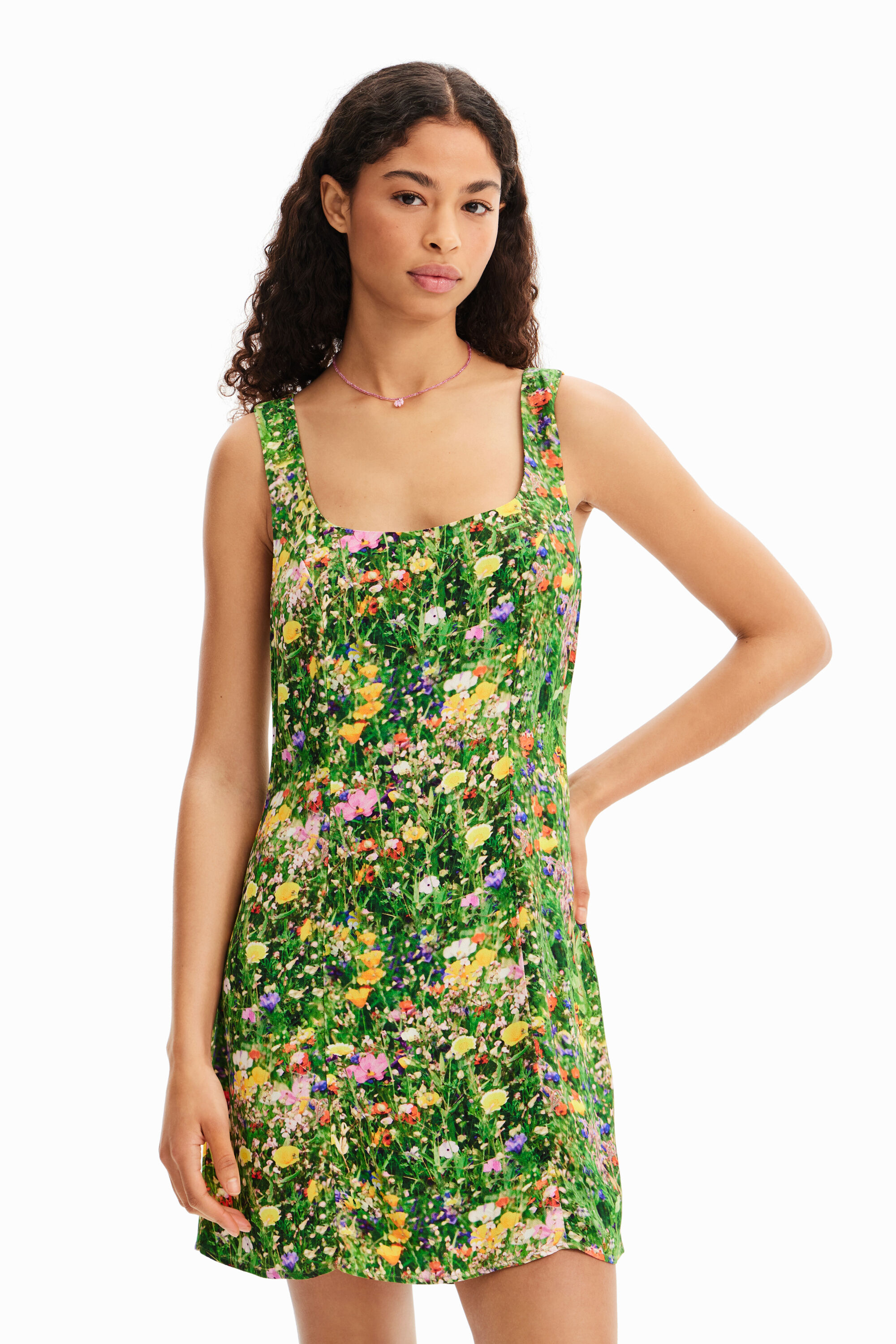 Robe courte fleurs