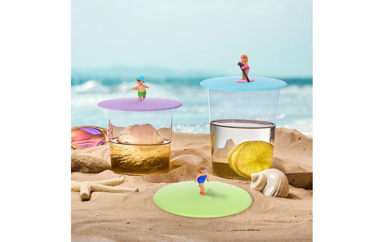 Glasabdeckung Mein Deckel – Summer Fun Issy In-line SkateSilikon Deckel für Getränke
