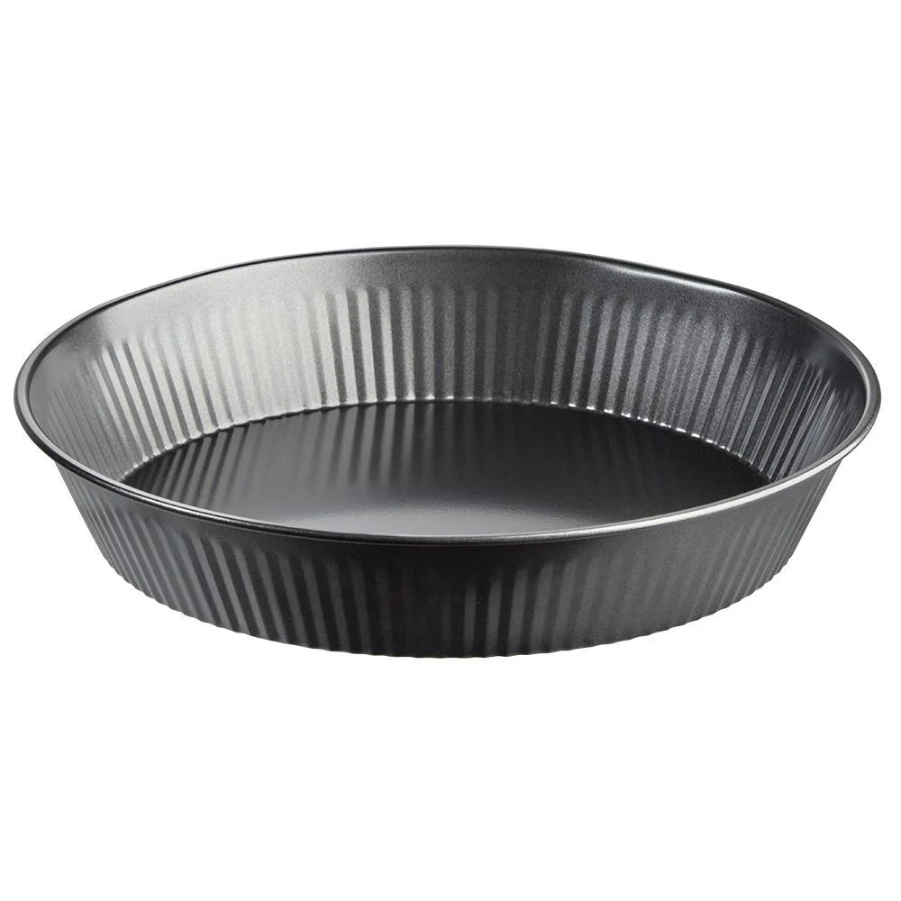 Plat à gâteau transportable forme rond gris