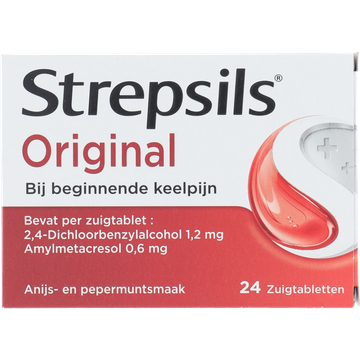 Strepsils Original zuigtabletten bij keelpijn, 24 stuks