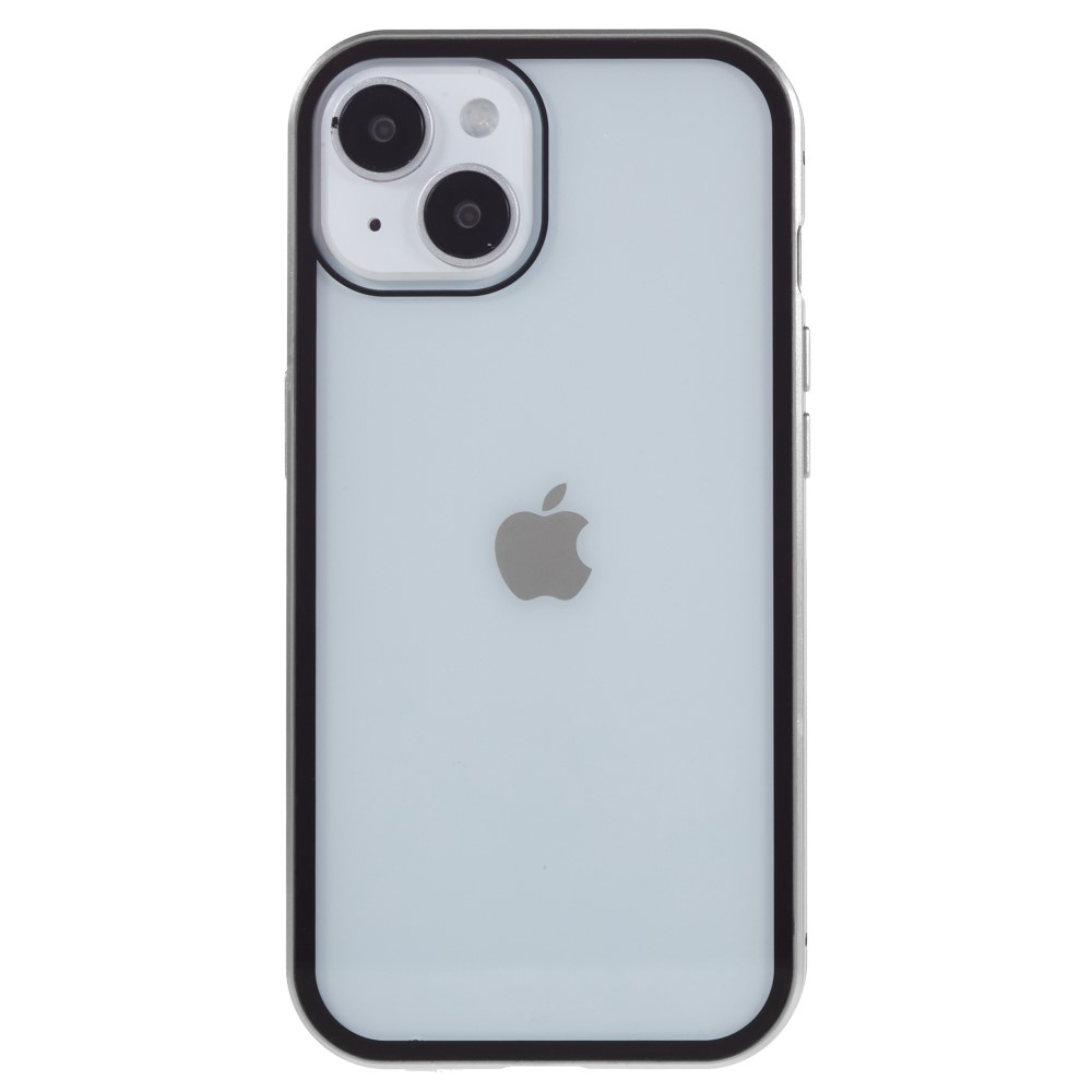 iPhone 14 Magnetische Alu Schutzhülle mit Panzer Glas Backcover   Privacy Glas Displayschutz (Magnet-Technologie) - Silber