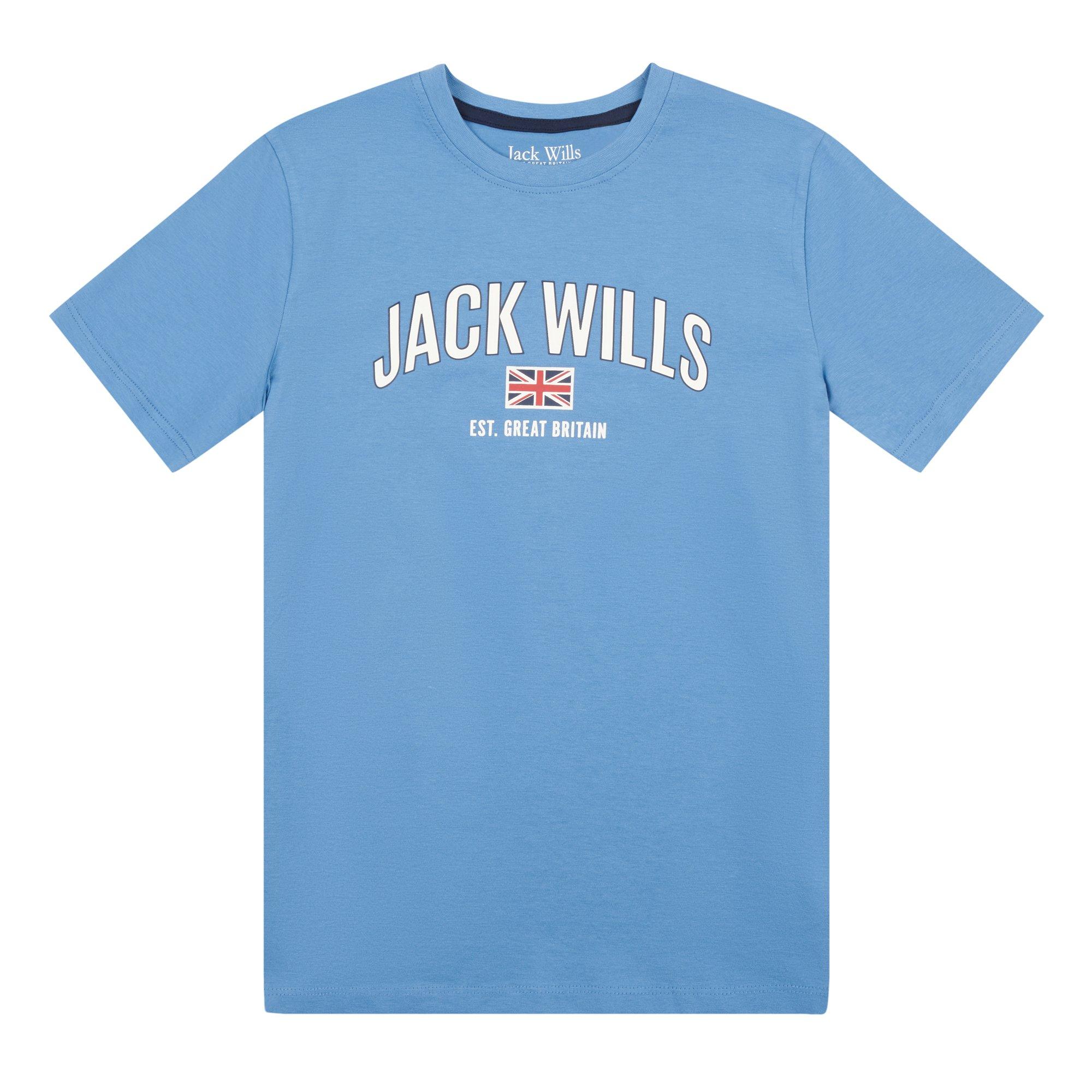 Jack Wills JW Logo Flag T Shirt Juniors