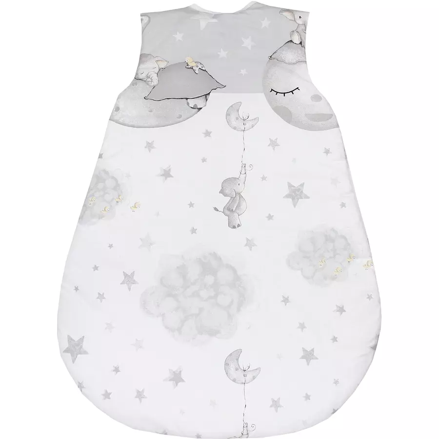 TupTam Baby Ganzjahres Schlafsack Ärmellos Wattiert hellgrau