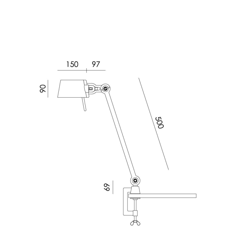 Tonone Bolt 1 Arm klemlamp Sunny Yellow