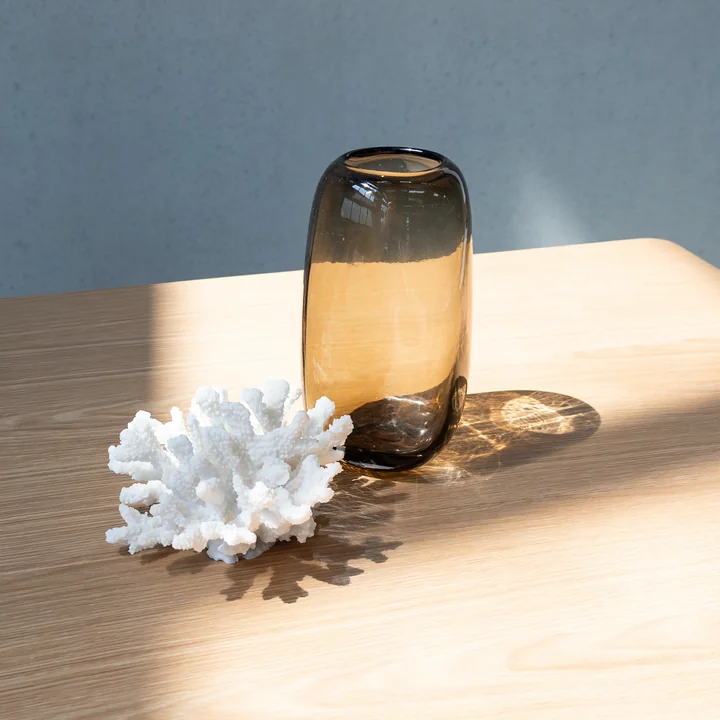 Studio Zondag - Aurora Glas Vase Ø 13 x H 22 cm, braun