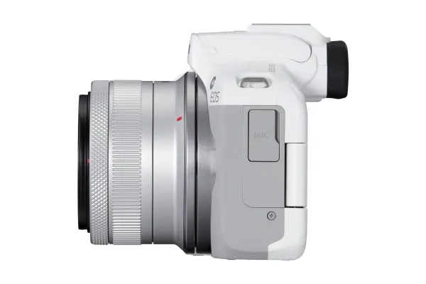 Canon EOS R50 - Digitalkamera - spejlløst - 24.2 MP - APS-C - 4K / 30 fps - 2.5x optisk zoom RF-S 18-45 mm F4.5-6.3 IS STM objektiv - Wi-Fi, Bluetooth - hvid