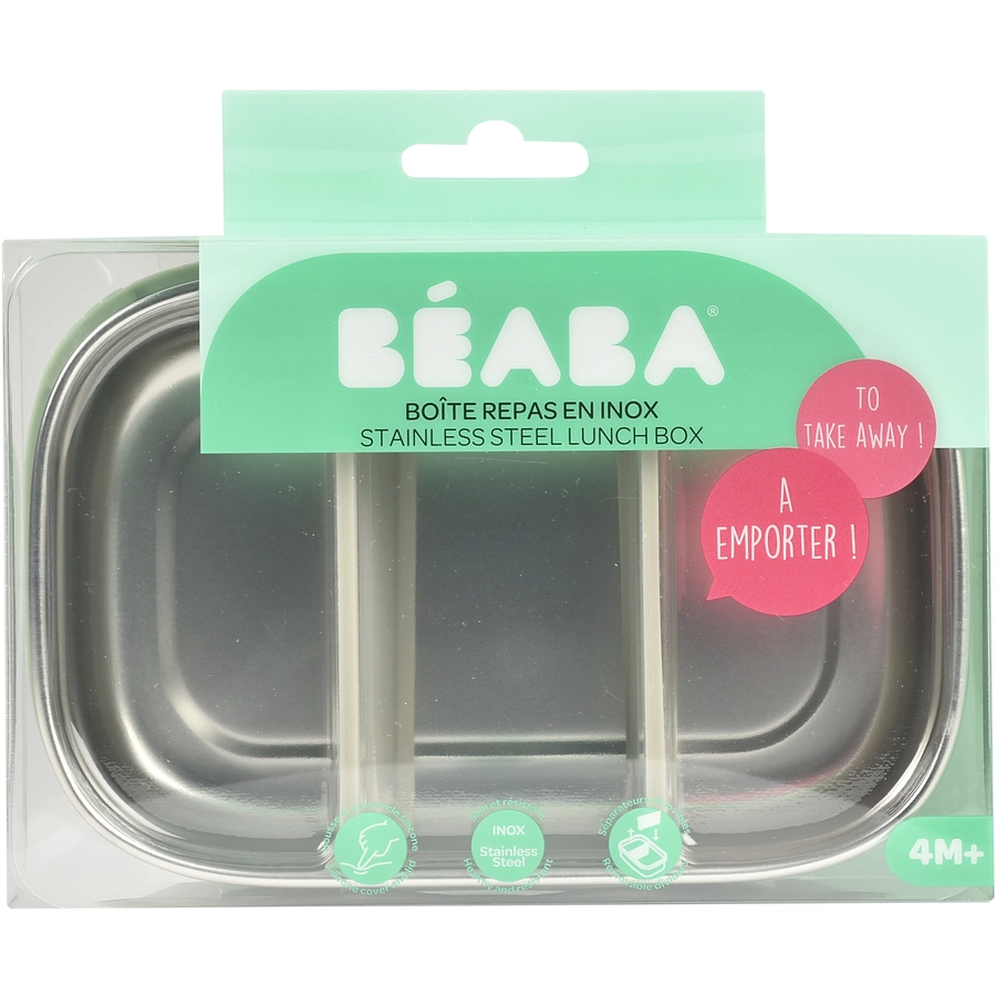 BEABA® Lunchbox aus Edelstahl - velvet grausalbeigrün
