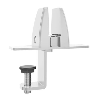Support de fixation par pince étau pour écran de séparation (bureau face à face) - blanc