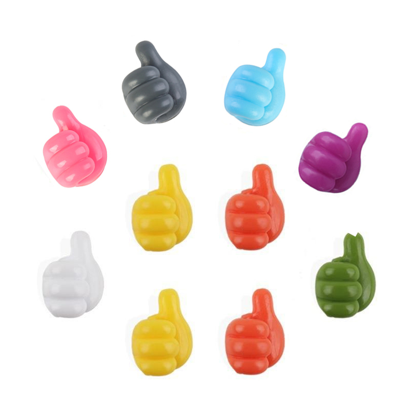 (10er Set) Selbstklebende Kabelhalter Vielzweck Kabelführung Organizer Clips - Daumen / Assortiert