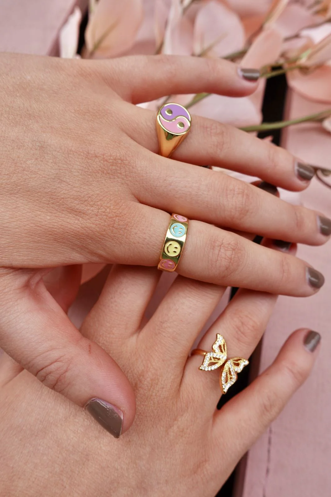 Mellow Moon Smiley Ring
