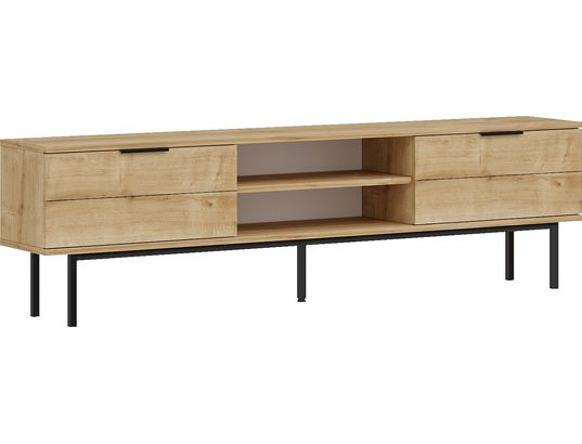 CONCEPT1 - Meuble TV Paul chene saphir 180 x 29,6 x h50 cm