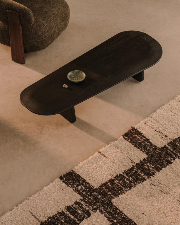 Kave Home Pirita salontafel 146x56,5 zwart