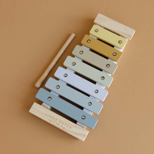 Xylophone en bois Bleu - LITTLE DUTCH