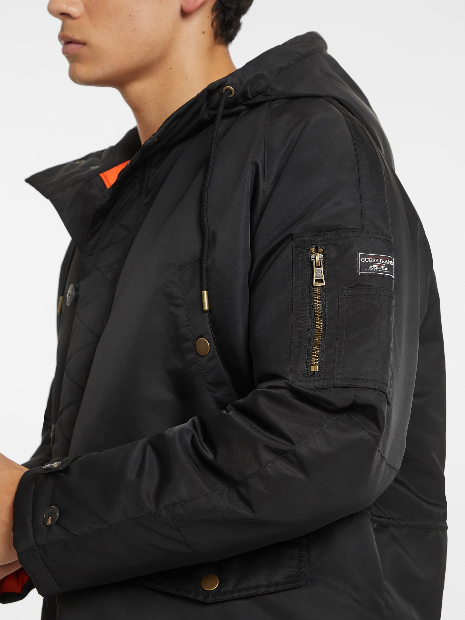 Parka de nylon com capuz