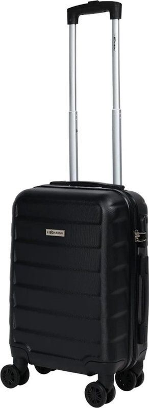 Leonardo - Handbagage Koffer - Reis Trolley - Zwart - 30 Liter