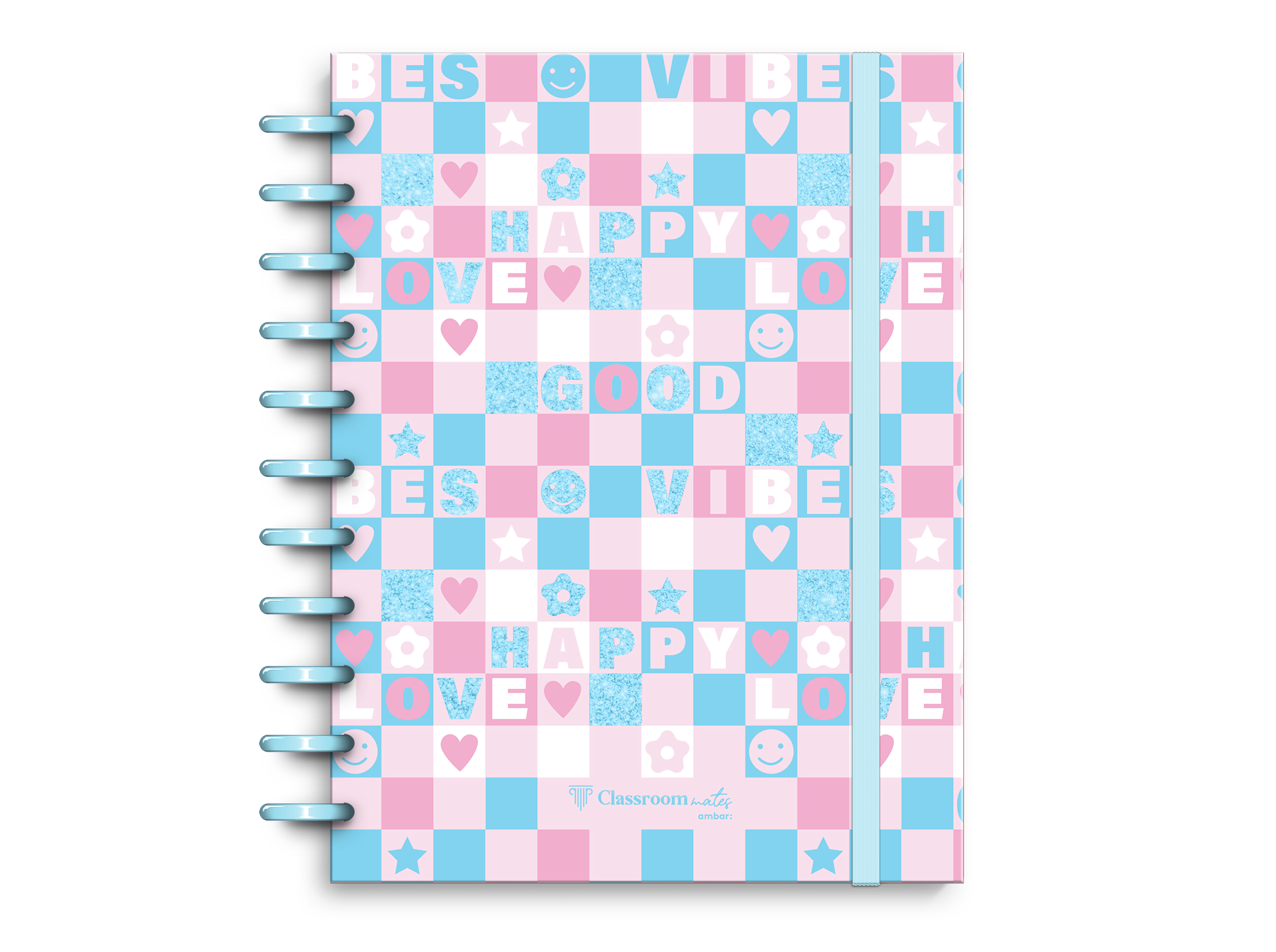 CADERNO ECOSMART A4 AMBAR GOOD VIBES POLIPROPILENO 100 FOLHAS 100G