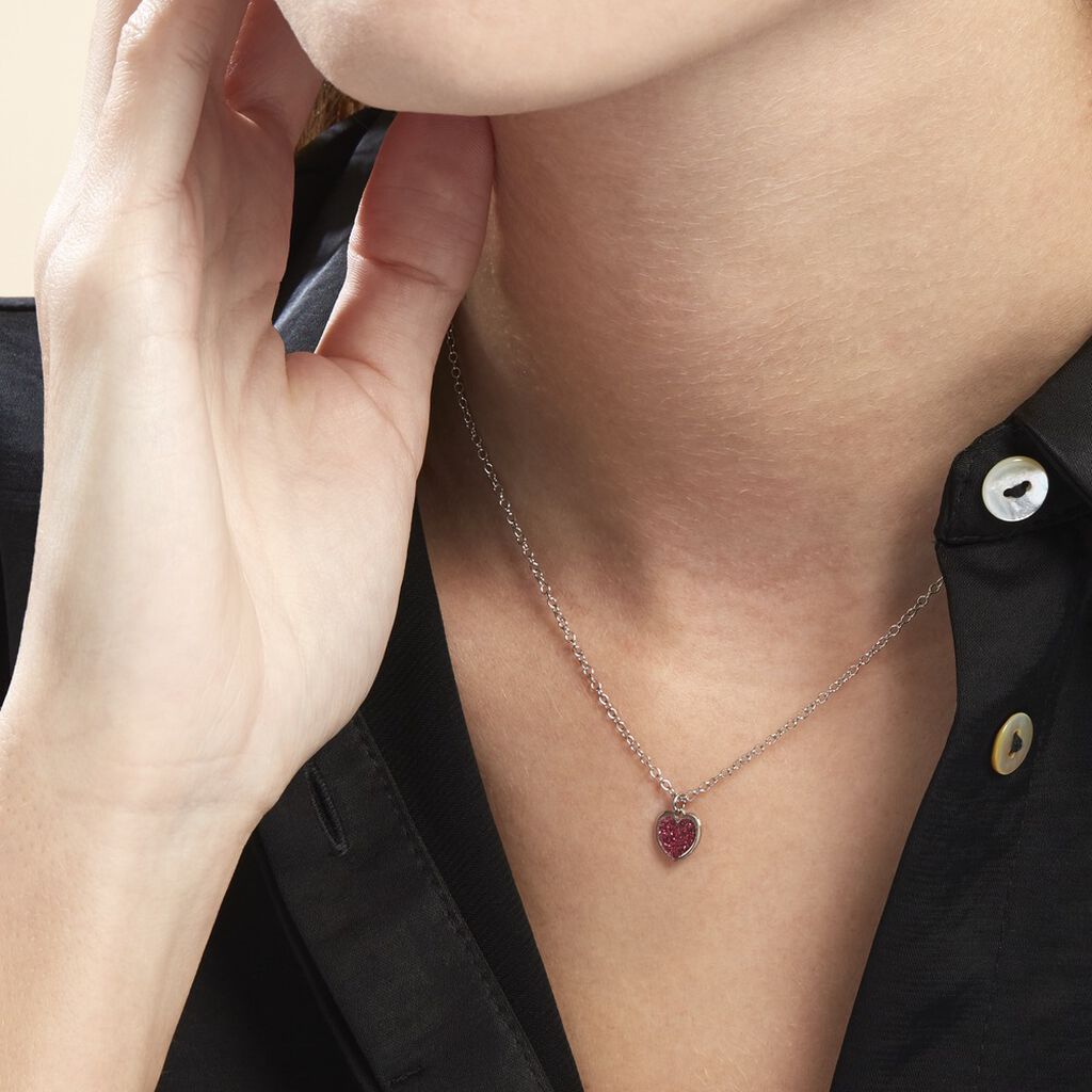 Collier Lara Argent Blanc