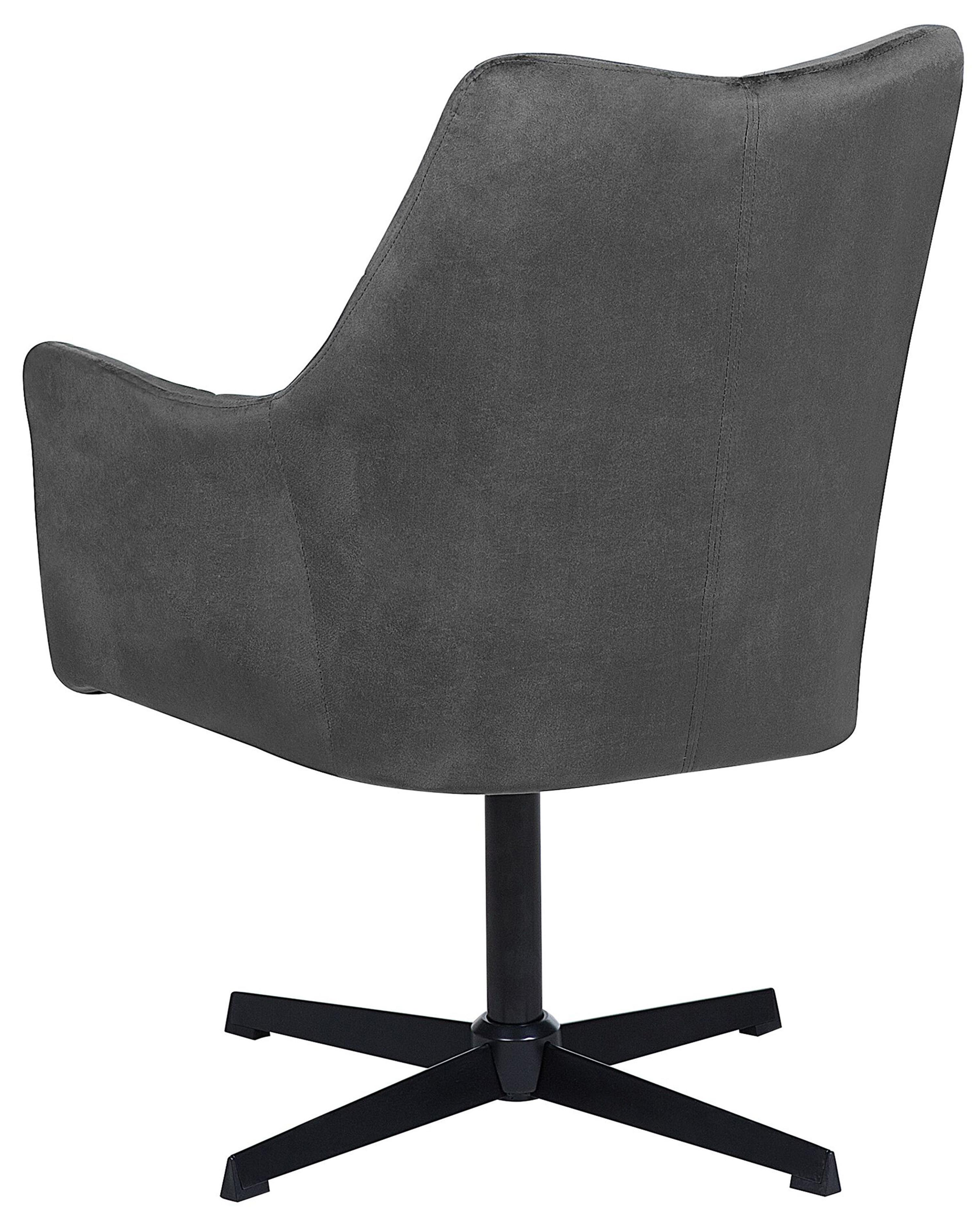 Draaifauteuil VAKSALA Fluweel Donkergrijs