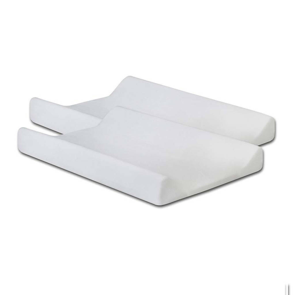 aankleedkussenhoes badstof - set van 2 50x70cm wit