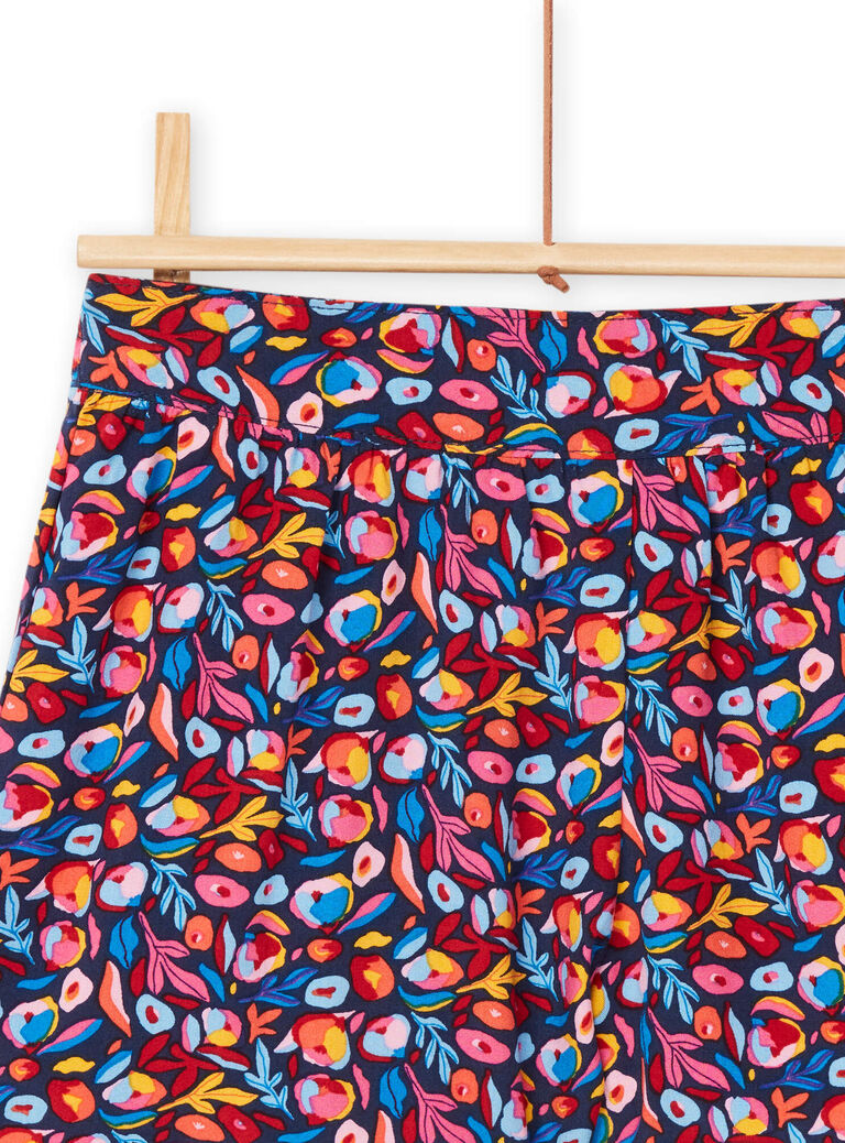 Short multicolore à imprimé fleuri