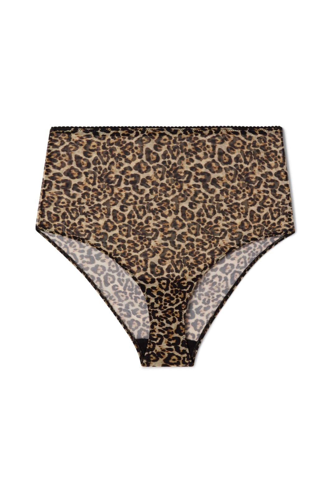 Understatement Underwear Mesh Highwaist Briefs leopard