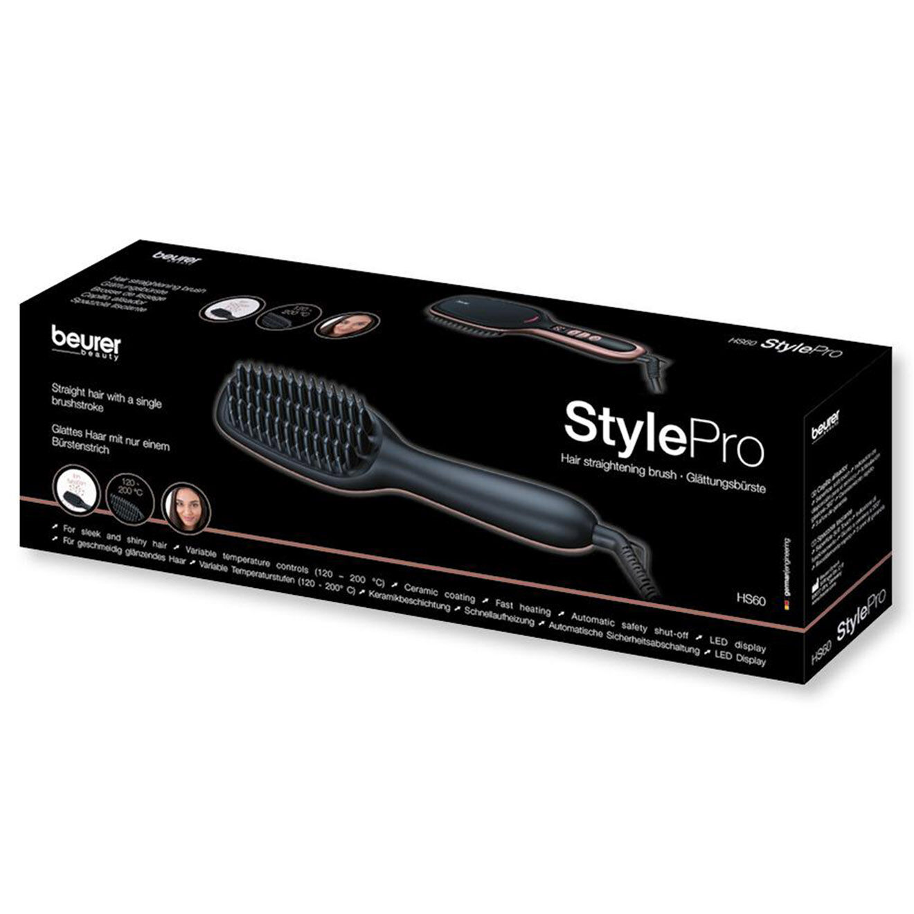 Beurer Brosse lissante noir/rose - 220°C