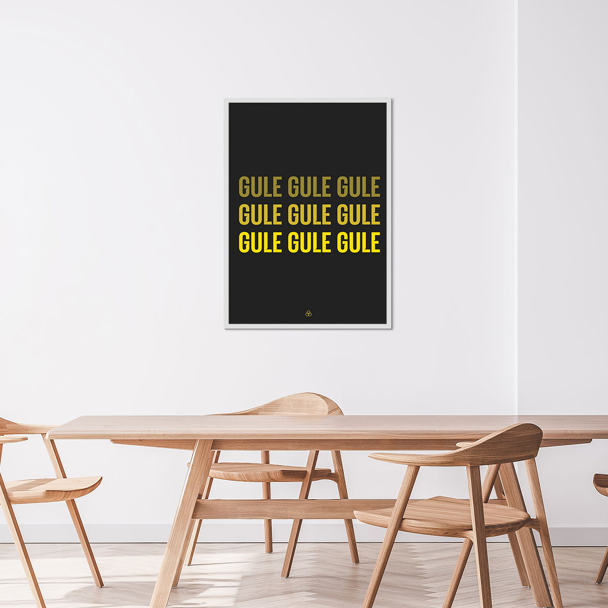 AC Horsens Plakat Gule Gule Gule 50x70 cm