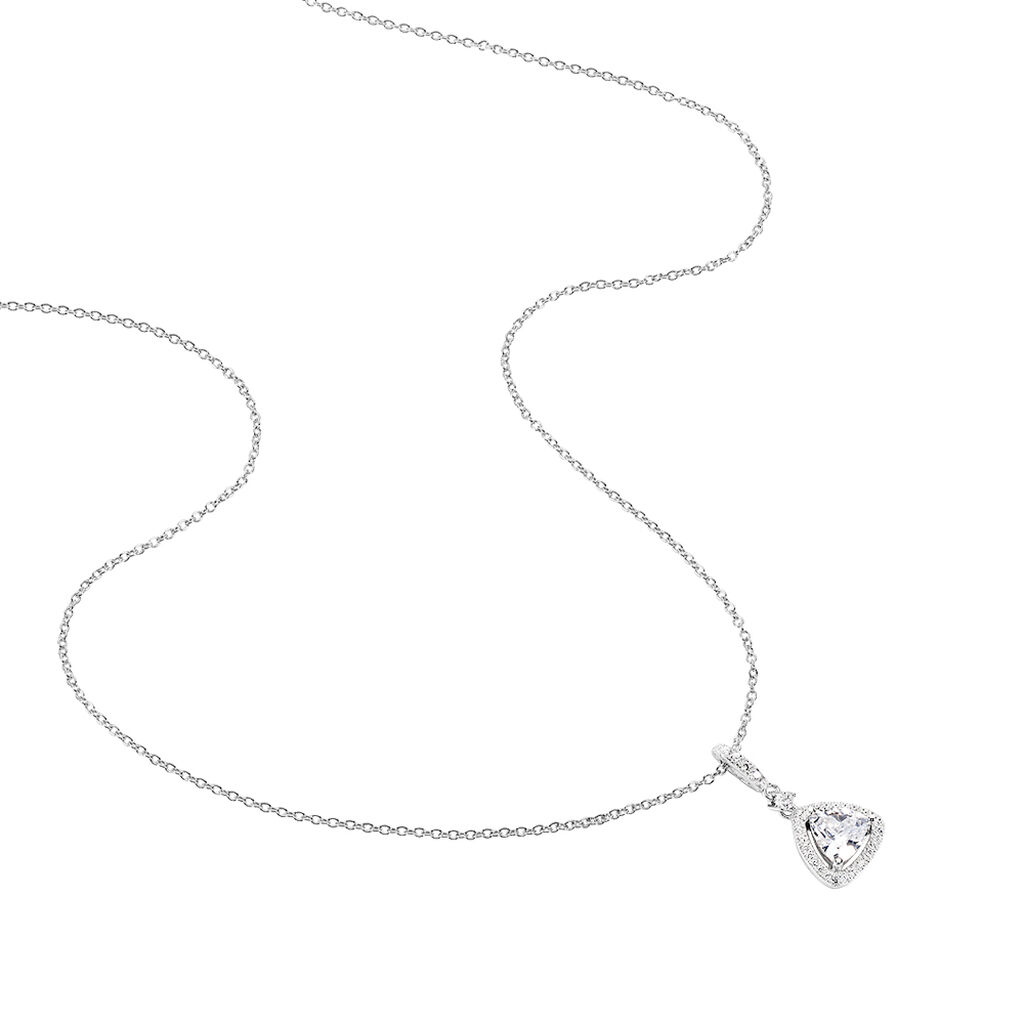 Collier Amantine Argent Blanc Oxyde De Zirconium