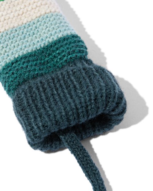moufles pour bébé avec cordon à rayures multi