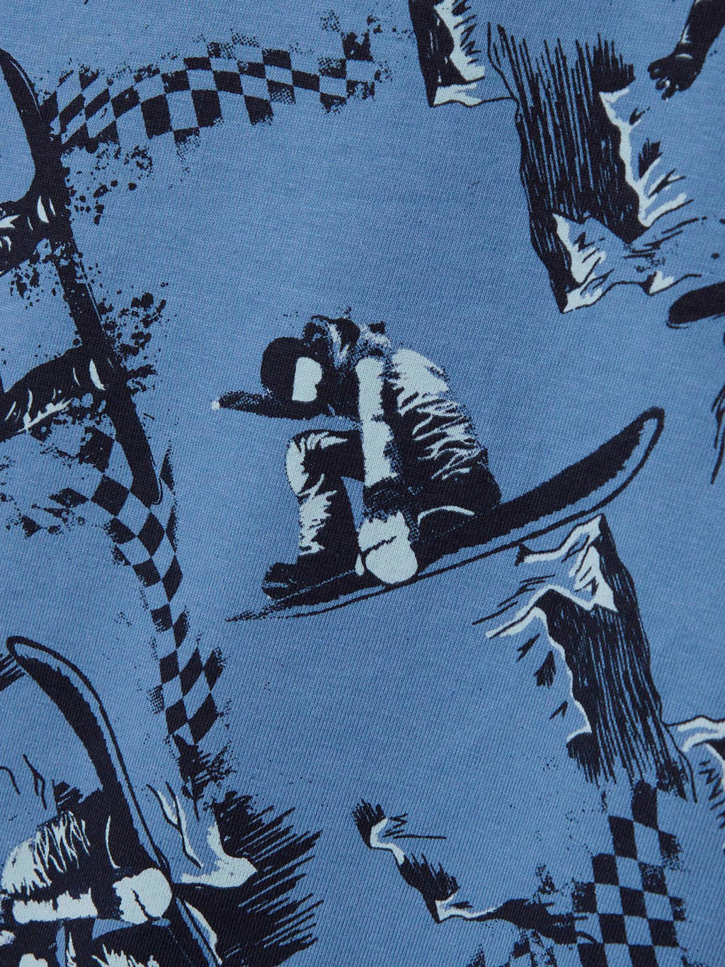 NAME IT pyjama NKMNIGHTSET SNOWBOARD donkerblauw/blauw