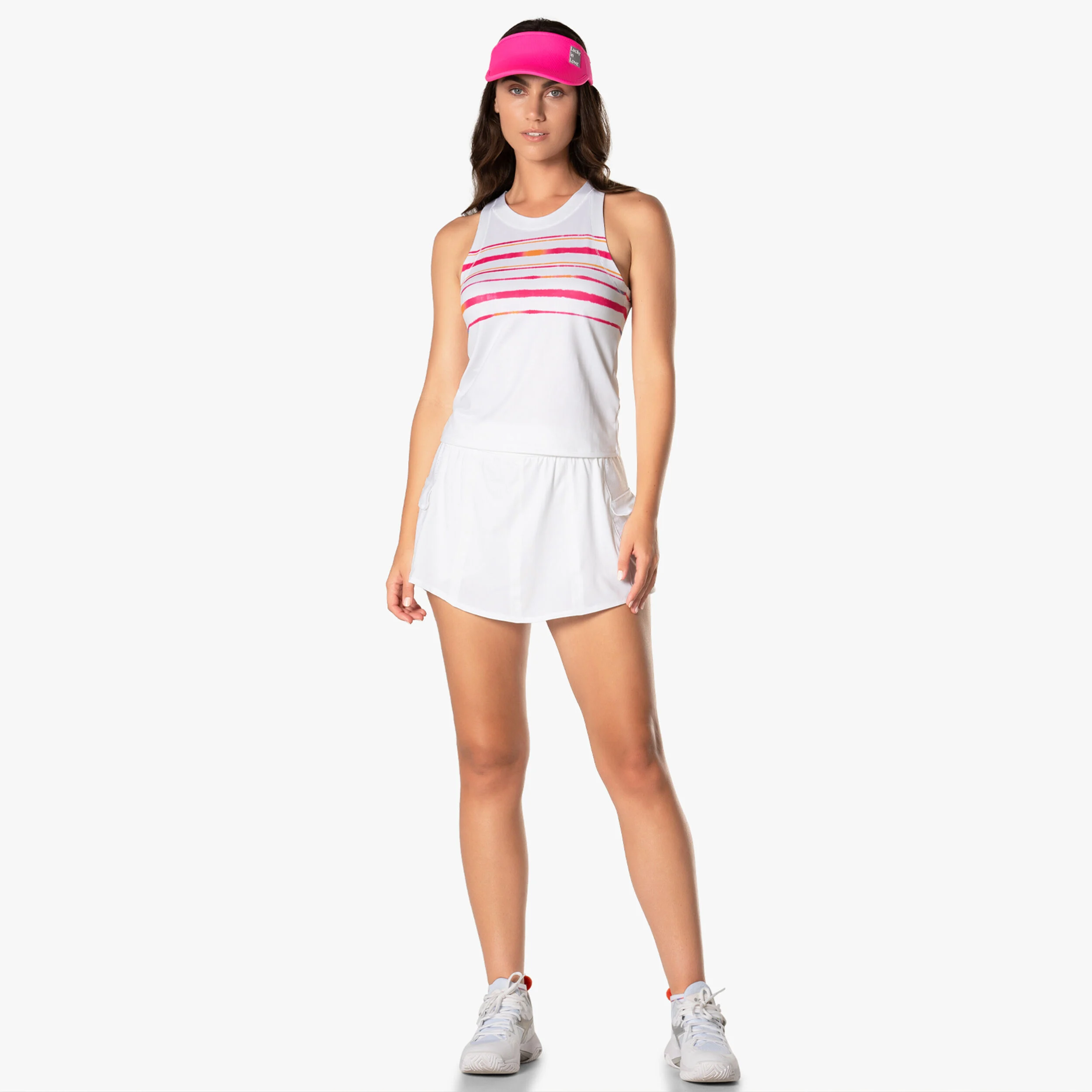 Lucky in Love Shock N' Awe Débardeur Tank Top Femmes - Blanc , Corail