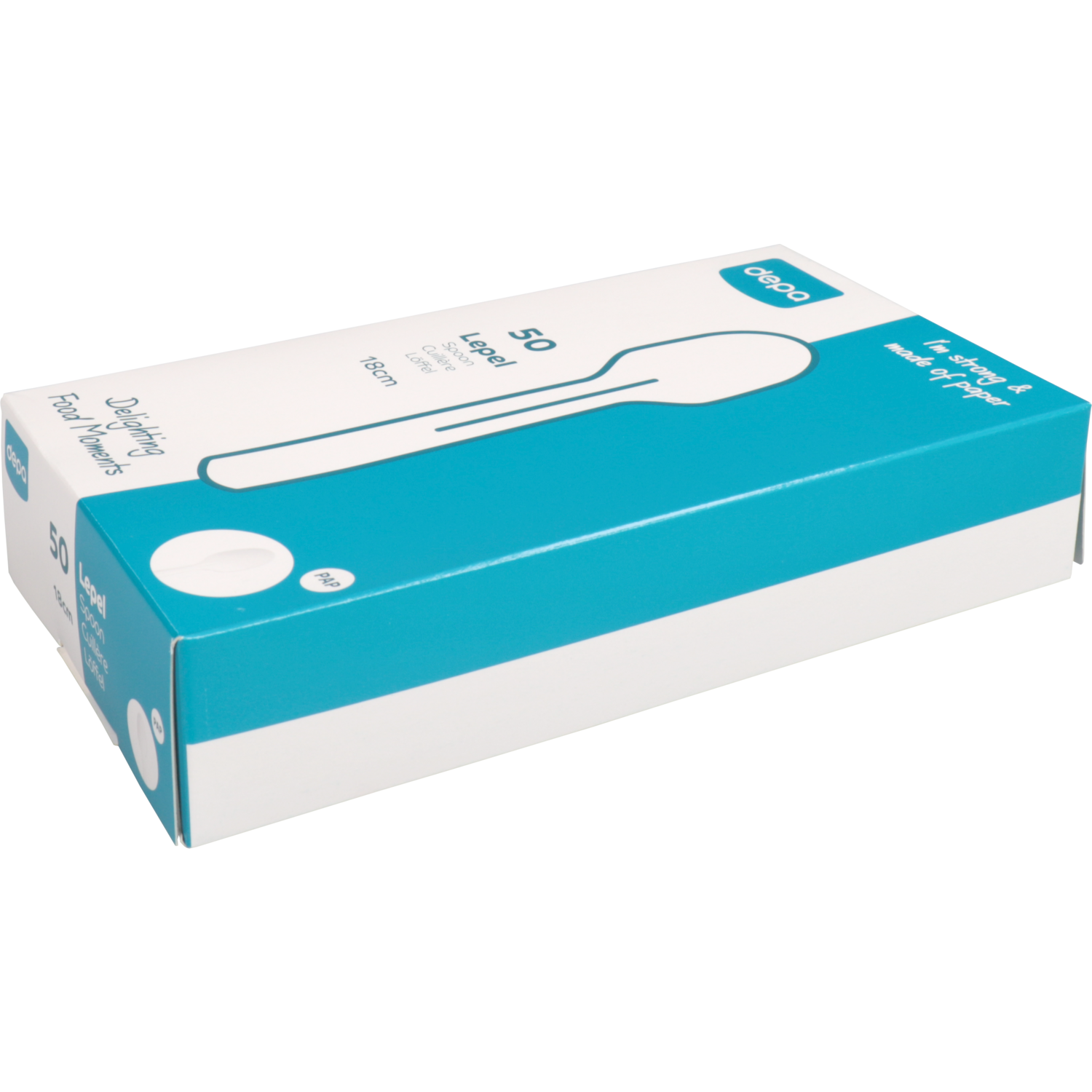 Depa Lepel, Papier, 175mm, wit