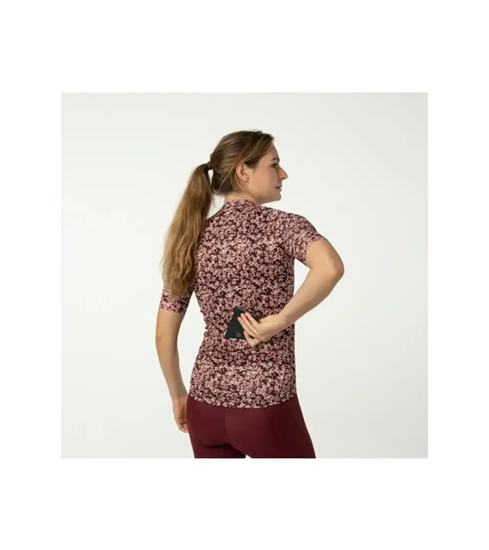 AGU Mini Flower Essential Fietsshirt Korte Mouwen Rood Dames