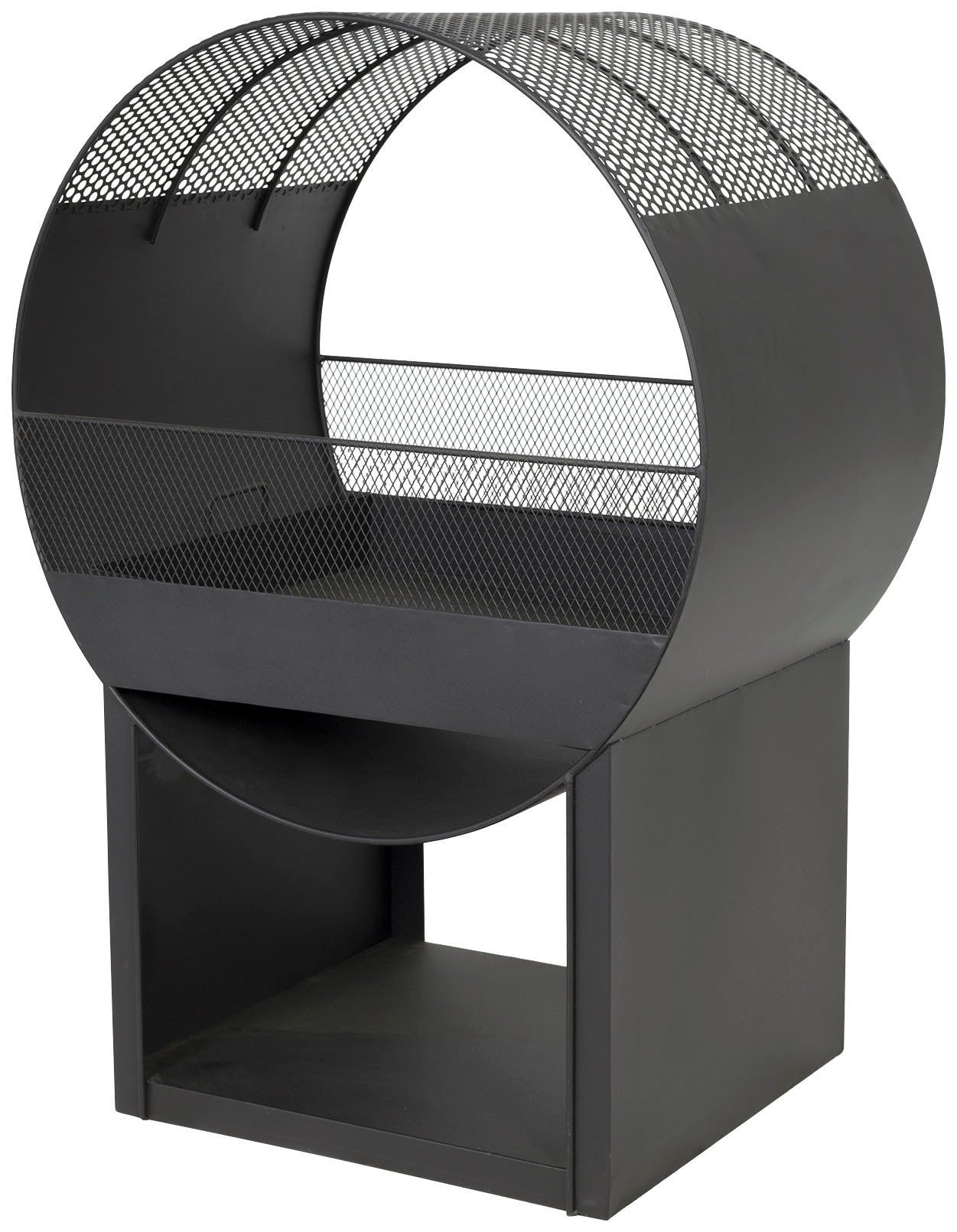 Buschbeck Feuerstelle »Porthole« Feuerkorb, Feuerschale schwarz, BxTxH: 56x40x80 cm