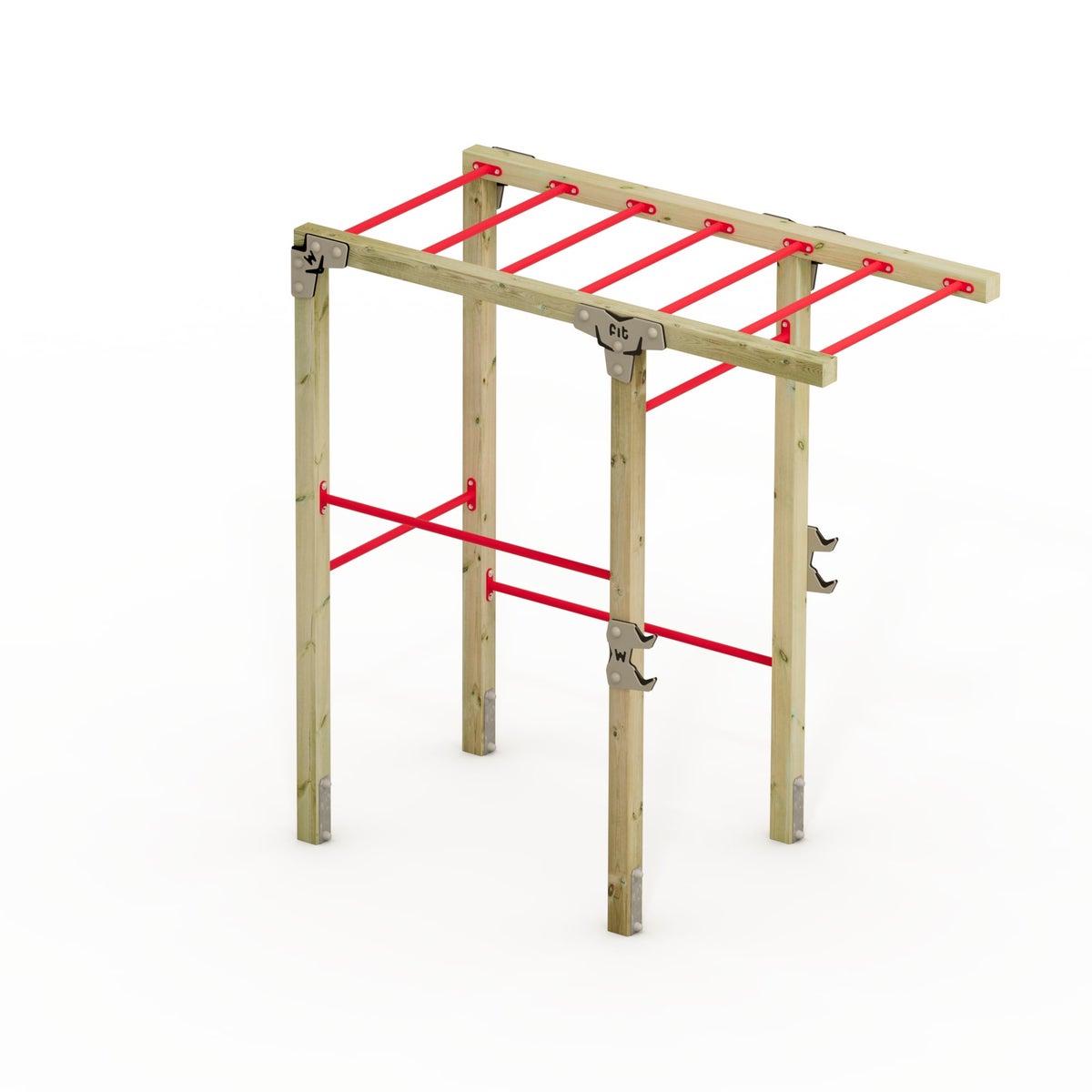 WICKEY FIT Base 425 – outdoor fitnesstoestel – rood