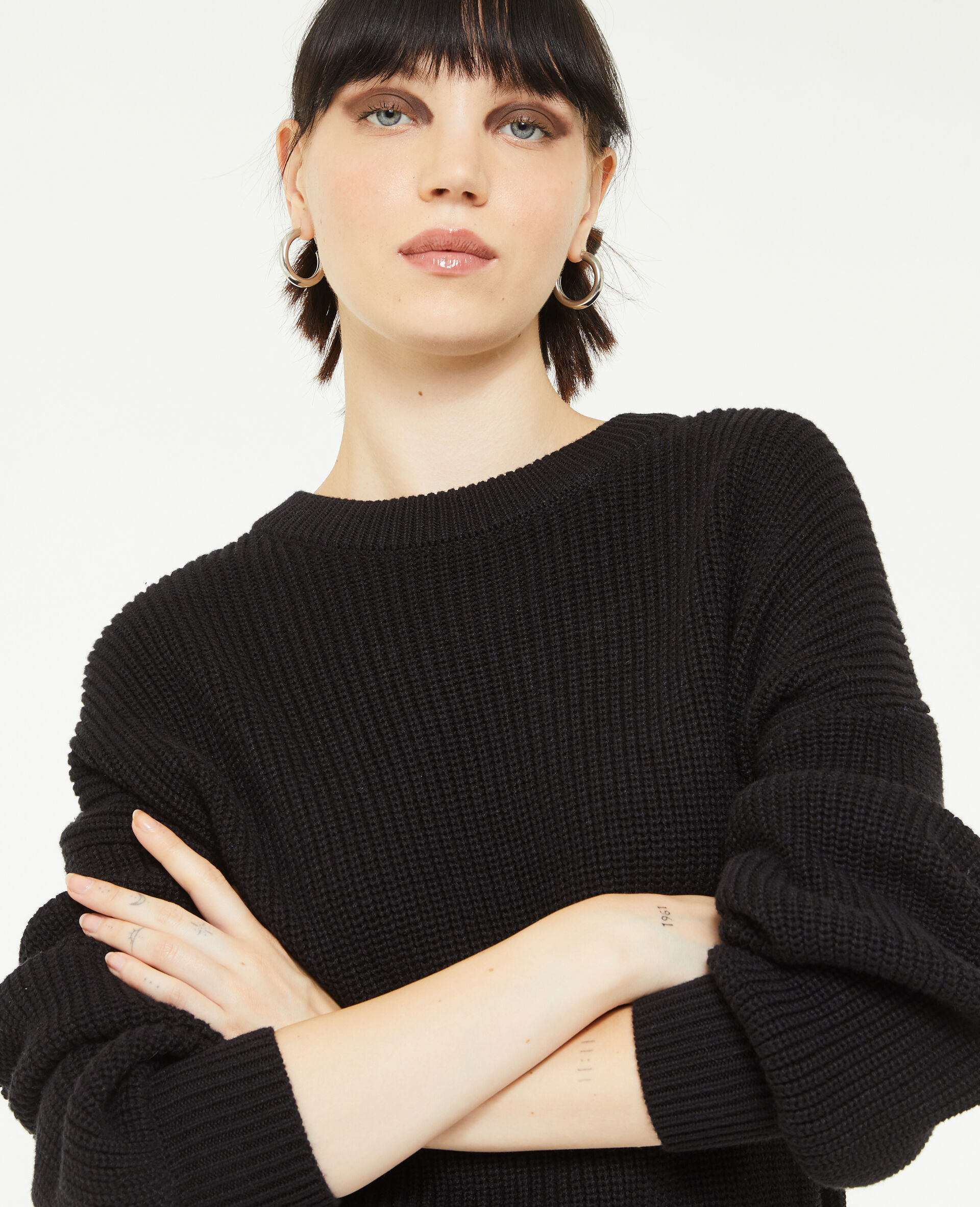 Pull col rond - Noir
