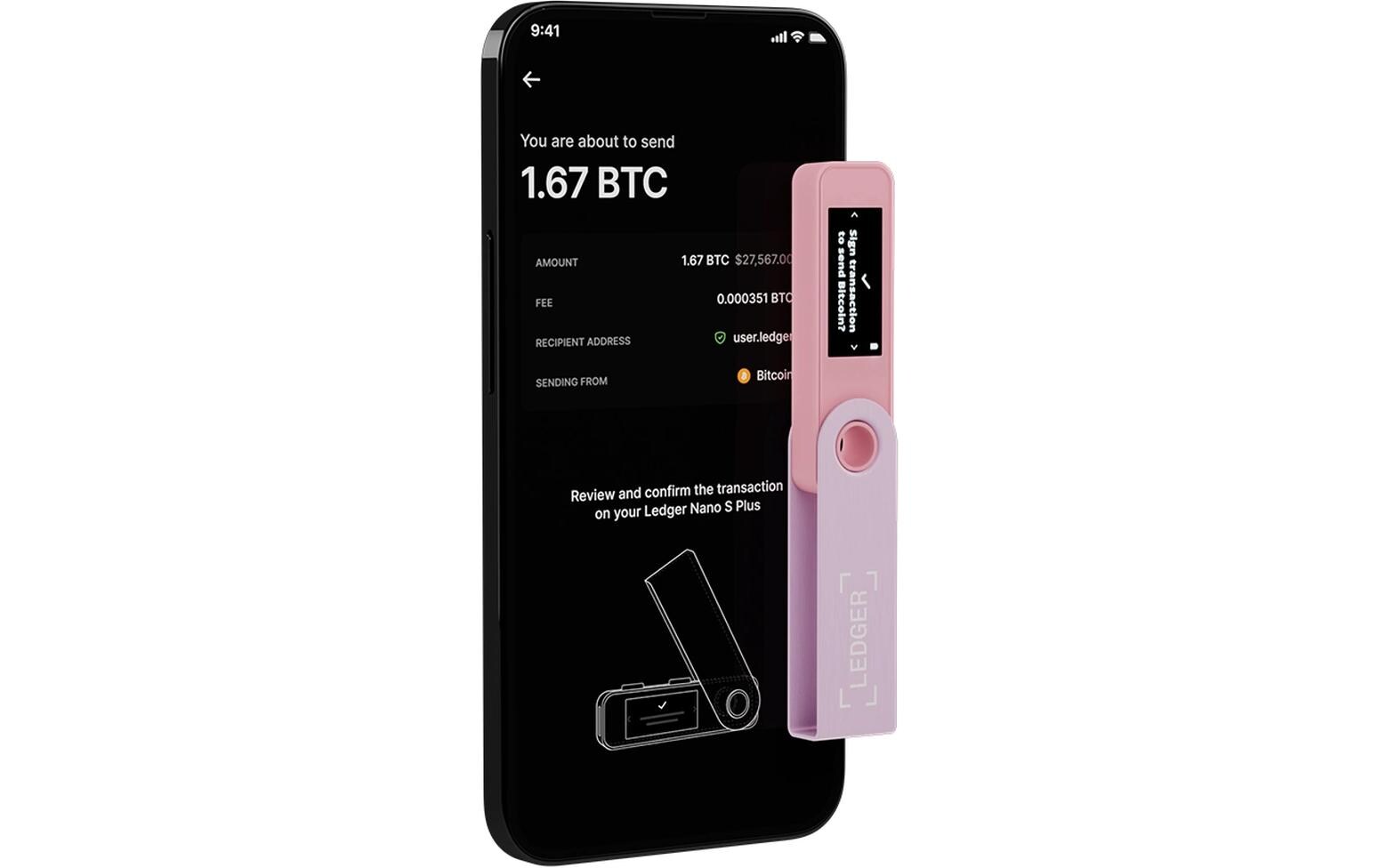 Nano S Plus Pastel PinkCrypto-Hardware-Wallet zum Kaufen, Verwalten und Vermehren digitaler Vermögenswerte
